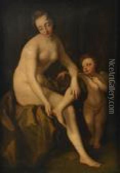 Venus Och Cupido Oil Painting - Michael Dahl