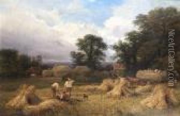 Harvest Time Oil Painting - George Vicat Cole