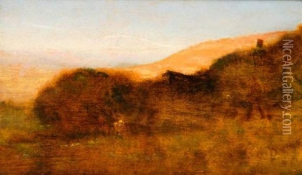 Dunes Pres Du Vesuve Oil Painting - Giuseppe de Nittis