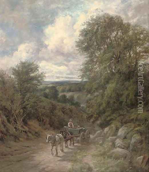 Among the Surrey hills Oil Painting - Warwick G. Reynolds