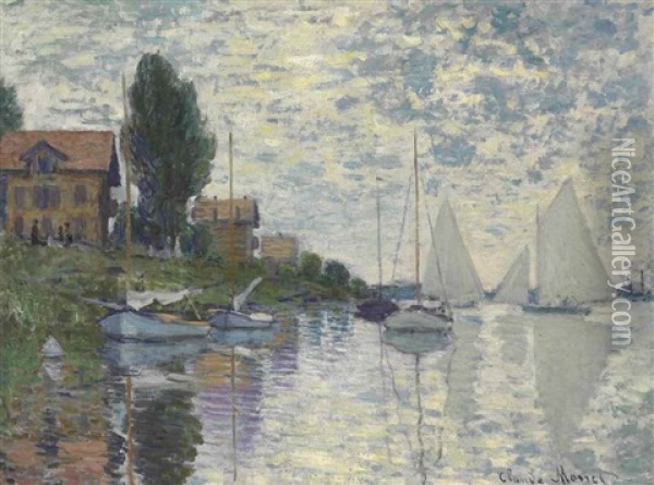 Au Petit-gennevilliers Oil Painting - Claude Monet