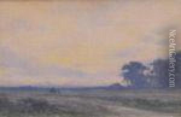 Buckleburycommon, Berks Oil Painting - David Gould Green