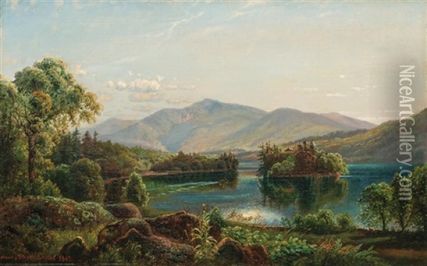 Sunlit Mountains Oil Painting - Edmund Darch Lewis