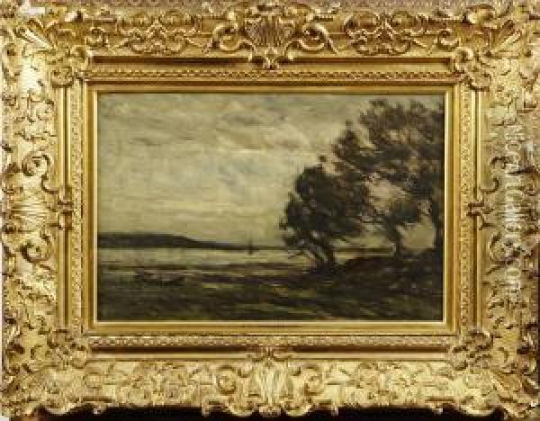 Landskap Med Vattendrag Oil Painting - Arthur Douglas Peppercorn