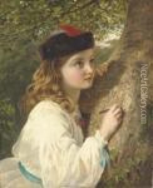 The Initials Oil Painting - Sophie Gengembre Anderson