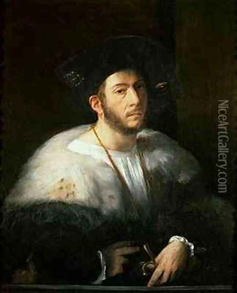 Portrait of a man possibly Cesare Borgia 1476-1507 Oil Painting - Dosso Dossi