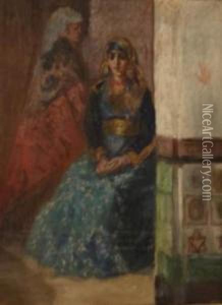Femmes Orientales Oil Painting - Alexandre Lunois