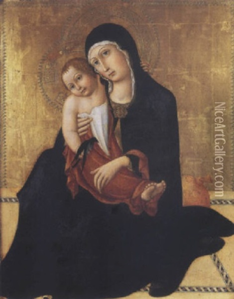 Madone D'humilite Oil Painting -  Sano di Pietro