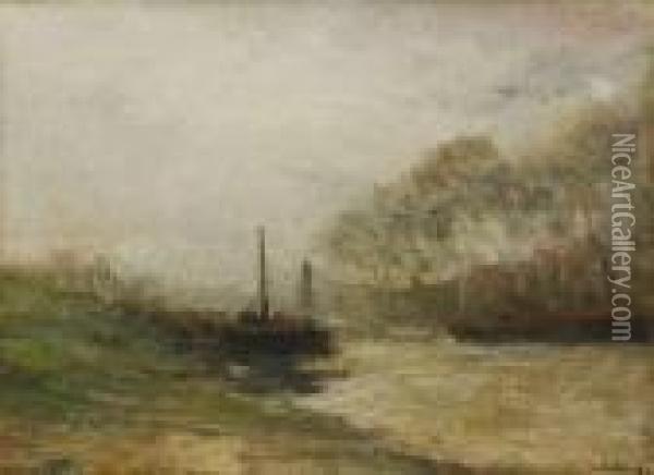 Quai De Seine Oil Painting - Albert Lebourg