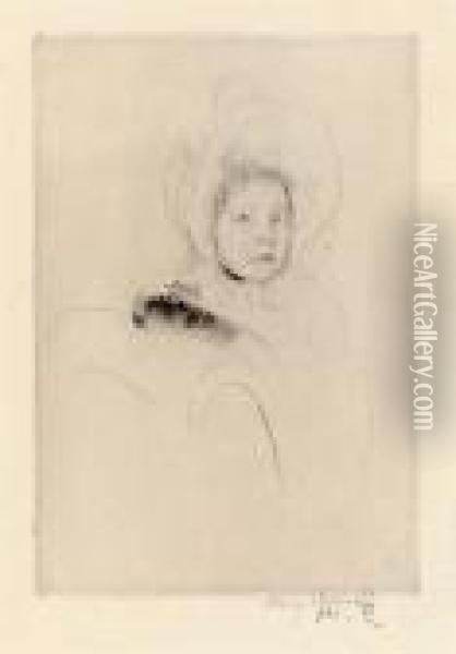 The Velvet Sleeve Oil Painting - Mary Cassatt