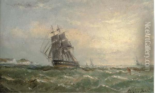 Running Down The Channel Oil Painting - Adolphus Knell