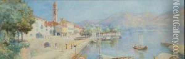 Ascona, Lake Maggiore Oil Painting - Charles Nathaniel Worsley