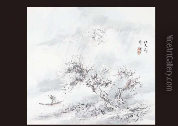 Snow Oil Painting - Hashimoto Kansetsu