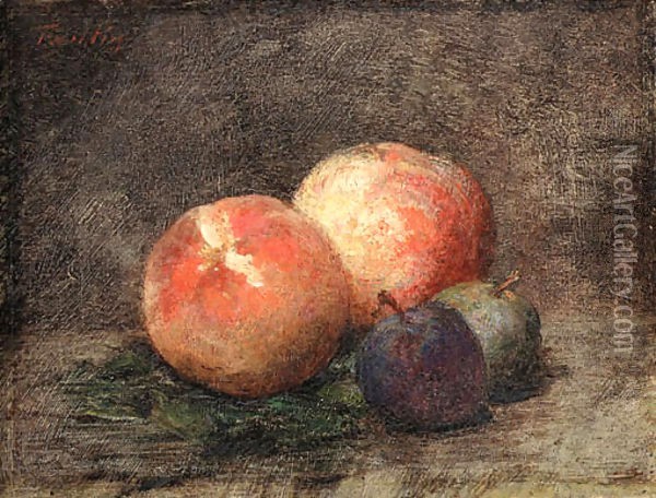 Pches et Prunes Oil Painting - Ignace Henri Jean Fantin-Latour