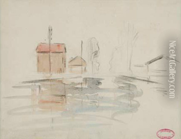  Inondations  Oil Painting - Gustave Loiseau