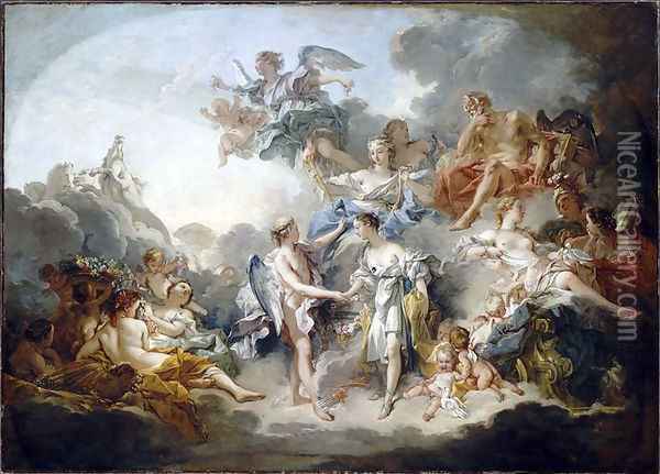 Le mariage de Psyché et de l'Amour Oil Painting - Francois Boucher