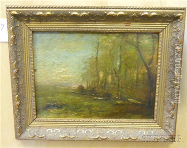 Woods At Twilight Oil Painting - John Francis Murphy