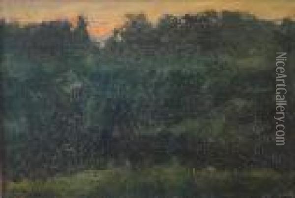 Pejzaz O Zachodzie Slonca Oil Painting - Isaak Ilyich Levitan