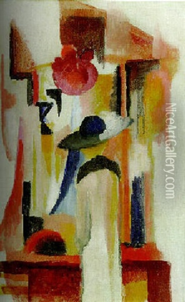 Helles Schaufenster Oil Painting - August Macke