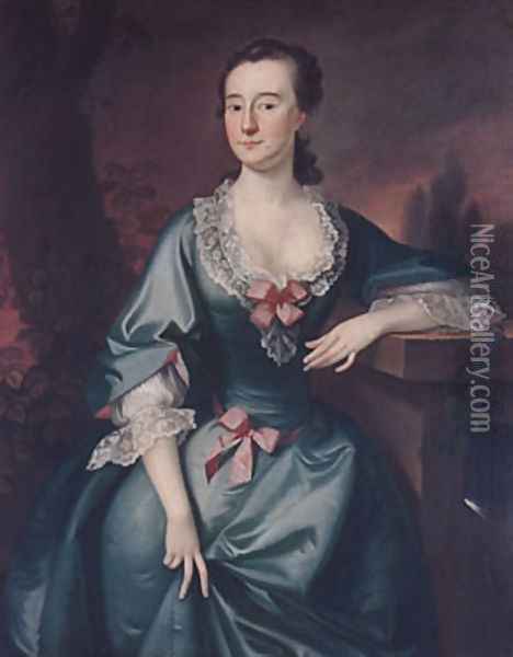 Mrs. David Chesebrough Oil Painting - Joseph Blackburn