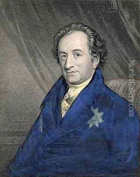 Portrait of Johann Wolfgang von Goethe 1749-1832 Oil Painting - George Dawe