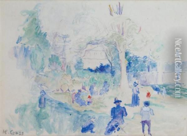 Le Jardin Du Ranelagh Oil Painting - Henri Edmond Cross
