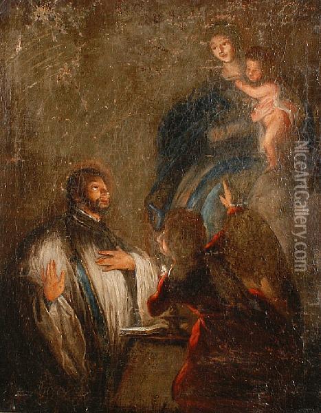 The Madonna Appearing To Saint Francisxavier Oil Painting - Gerard Seghers