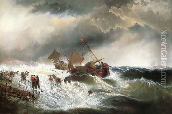 Shipwreck Oil Painting - Edward Moran