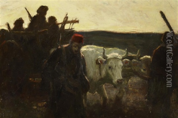 Szene Aus Dem Krimkrieg Mit Turkischen Soldaten Oil Painting - William Simpson