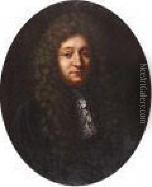 Portrait De Gentilhomme Oil Painting - Pierre Le Romain I Mignard