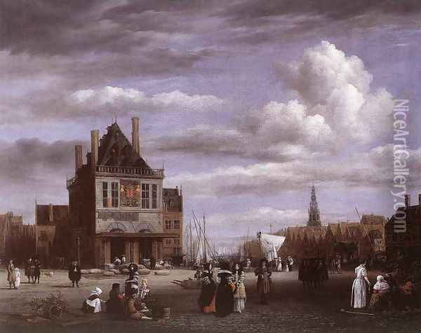 The Dam Square In Amsterdam Oil Painting - Jacob Van Ruisdael