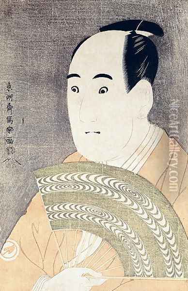 Sawamura Sojuro III in the Role of Ogishi Kurando in the play Hana Ayame Bunroku Soga, 1794 Oil Painting - Toshusai Sharaku