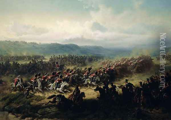 Charge of the Light Brigade Oil Painting - Friedrich Kaiser