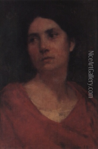 Young Woman Oil Painting - James S. King