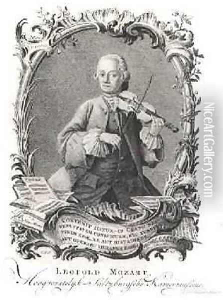 Portrait of Leopold Mozart 1719-87 Austrian violinist and composer Oil Painting - Noorde, Cornelis van
