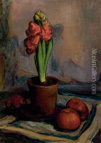 Still Life with the Hyacinthe (Nature morte à la jacinthe) Oil Painting - Wladyslaw Slewinski
