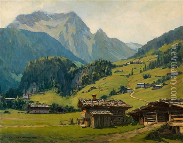 Zillertal Bei Mayrhofen Oil Painting - Karl Ludwig Prinz