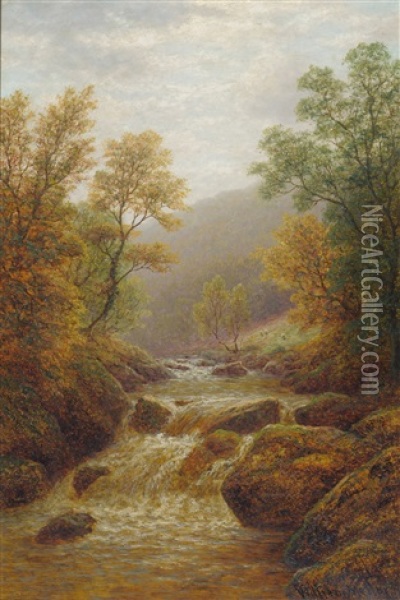 Dale Ghyll, Ingleton Oil Painting - William Mellor