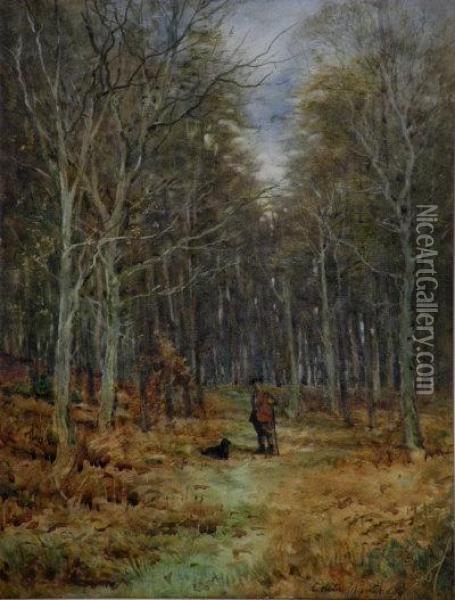 Tingrith Woods Near Woburn, Bedfordshire Oil Painting - Edith Martineau