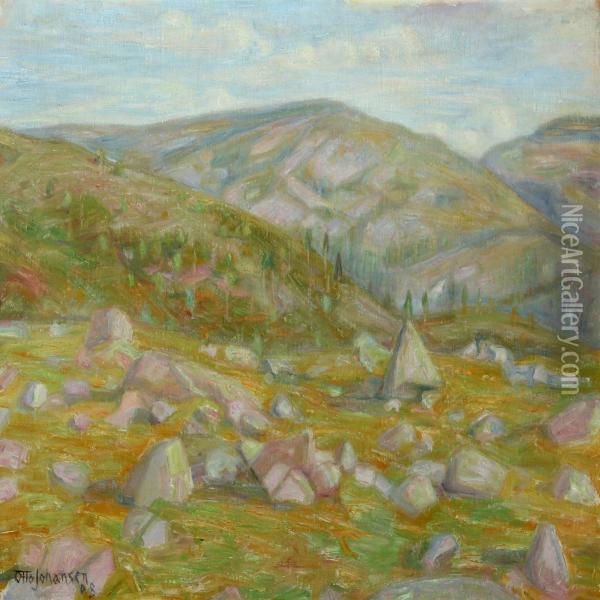 Norwegian Landscape Oil Painting - Otto Johansen