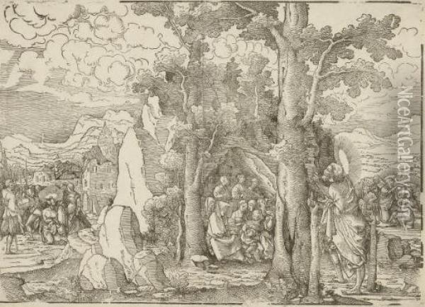 Scenes From The Life Of St. John The Baptist (hollstein 53) Oil Painting - Frans Crabbe Van Espleghem