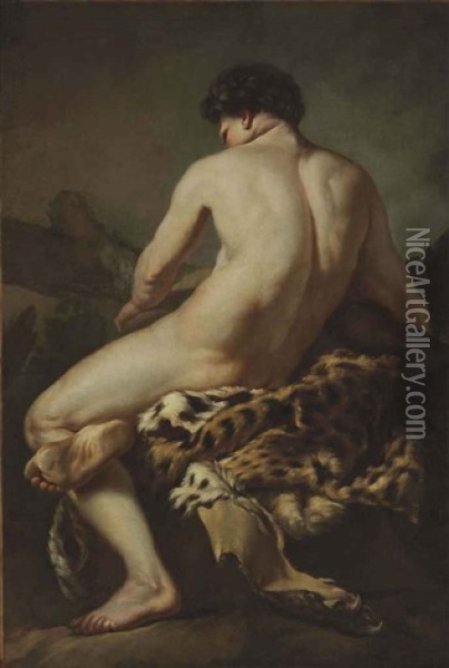 Le Repos De Bacchus Oil Painting - Jean Baptiste Marie Pierre
