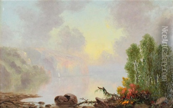 Hudson River, The Palisades Oil Painting - Frederick A. Butman