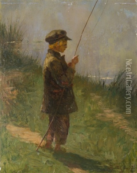 Summer Fishing Oil Painting - Vladimir Egorovich Makovsky