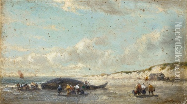 Der Gestrandete Wal Oil Painting - Francois-Etienne Musin