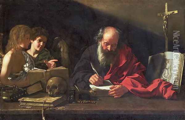 St. Jerome in his Study Oil Painting - Bartolomeo Cavarozzi