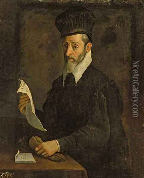 Portrait of Torquato Tasso 1544-95 Oil Painting - Bartolomeo Passarotti