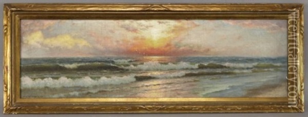 Seascape Oil Painting - Richard Dey de Ribcowsky