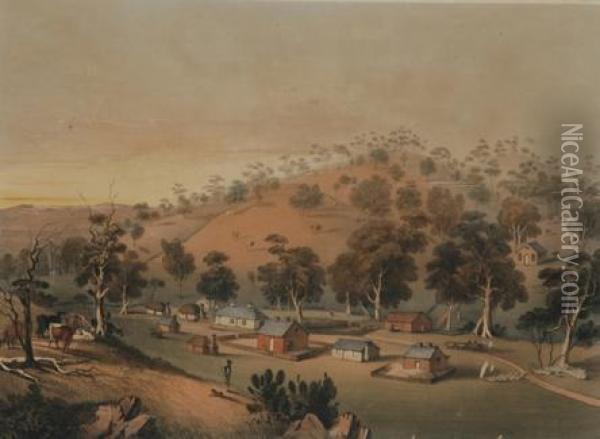 Angaston Evening Oil Painting - George French Angas