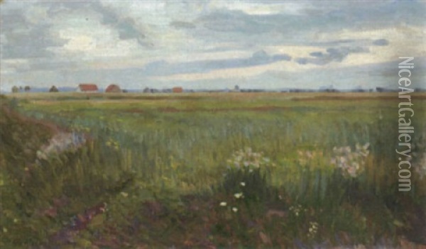 Blick In Das Moor (dachau Fruhling) Oil Painting - Salomon Sanielevici